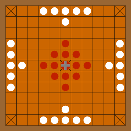 Probably 11x11 Hnefatafl board game. Image source: www.commons.wikimedia.org